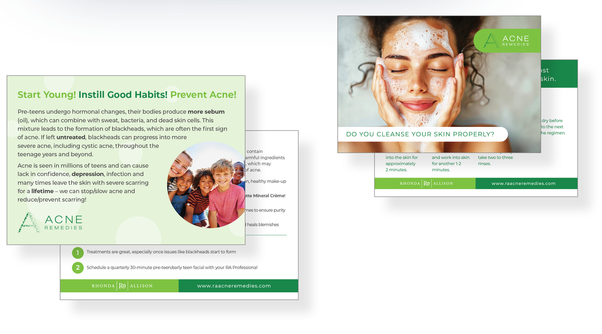 Acne Remedies Marketing Card Bundle
